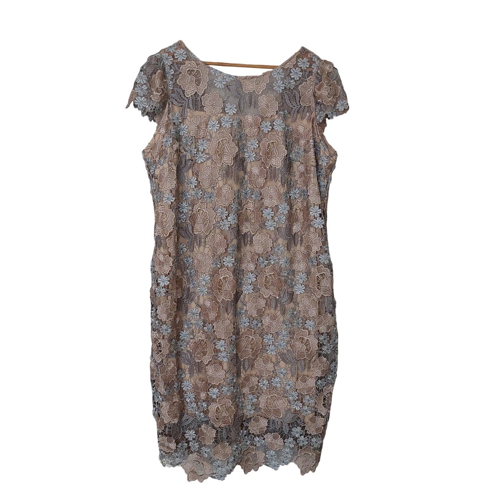 Xscape Lace Overlay Sheath‎  Formal Embroidered Dress Size 20W